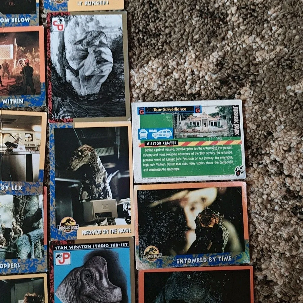 Jurassic Park Series 2  Base Card Set 68 Cards / 7 stickers Topps 1993 ZB1